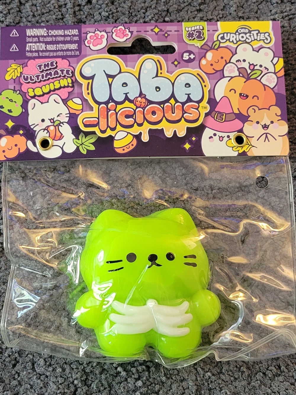 NIB ORB Taba-liciou Halloween Neon Green Cat Taba